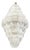 Italian Petals Murano Glass Chandelier in Transparent Diamanté Glass by Simoeng For Sale