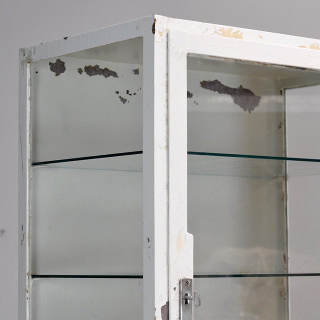 White Iron Medical Cabinet, 1930s For Sale - Image 8 of 14