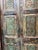 Antique Green Floral Double Doors Rustic Sliding Barn Doors 80x35 For Sale - Image 4 of 7