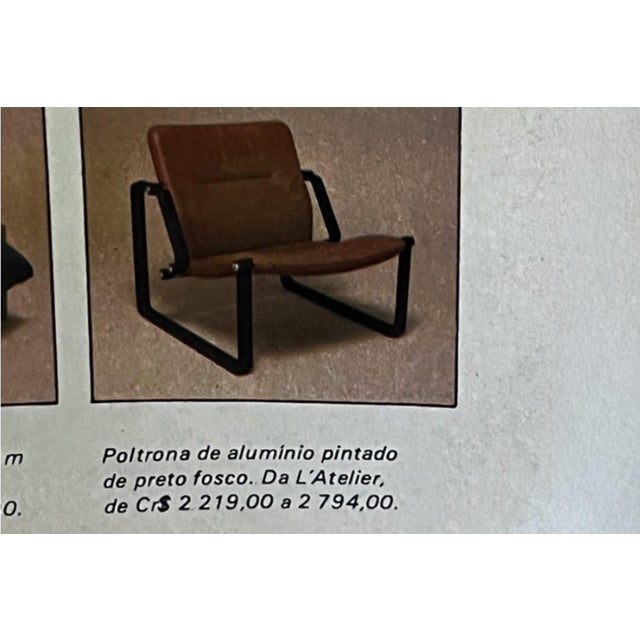 Lobby” armchairs in Metal & Leather, Jorge Zalszupin, 1970s - Lot 325 For Sale - Image 13 of 13