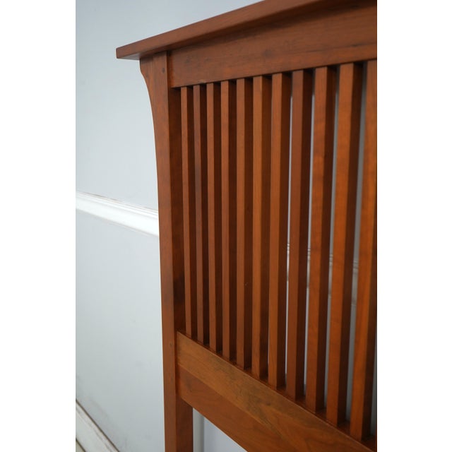 Stickley Queen Size Cherry Mission Bed For Sale - Image 9 of 17