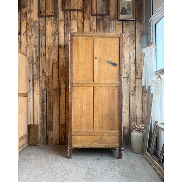 Antique White Mirrored Wardrobe, 1890s For Sale - Image 5 of 13