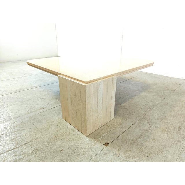 Travertine Coffee Table, Italy, 1970s For Sale - Image 6 of 9