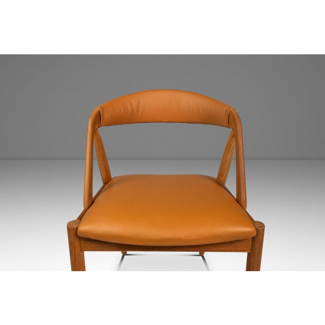 Set of Four (4) Mid-Century Danish Modern Model 31 Dining Chairs in Teak & Leather Attributed to Kai Kristiansen for Schou Andersen, Denmark, C. 1960s For Sale - Image 13 of 18