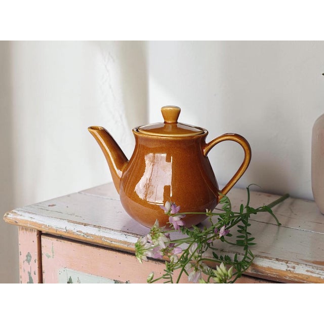 Brown Mid-Century Ovenproof Ceramic Teapot from Waku, Germany, 1960s For Sale - Image 8 of 9