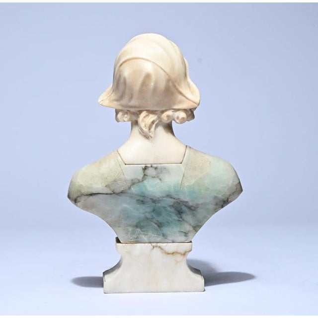 Michelotti, Female Bust, 20th Century, Marble For Sale - Image 6 of 10