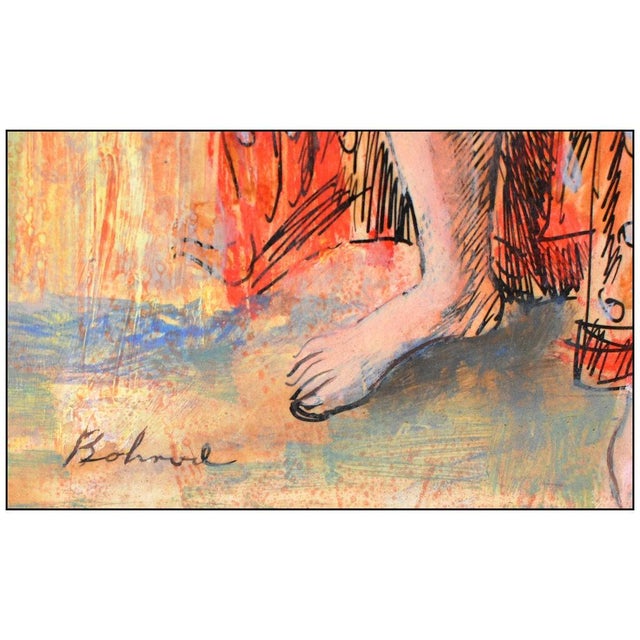 Realism Mid 20th Century Donning Her Robe, Aaron Bohrod For Sale - Image 3 of 4