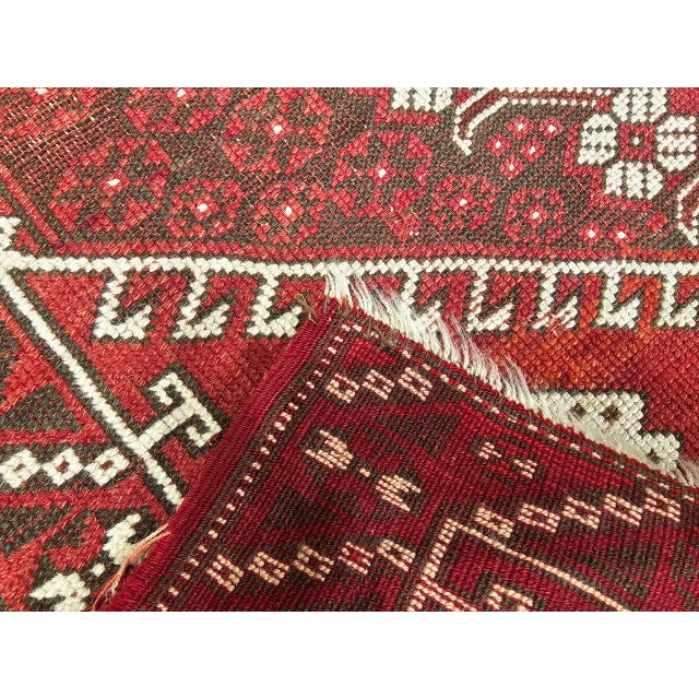 19th Century Turkish Bergama Village Rug, Handwoven Wool, Brick Red, 3' x 4' For Sale - Image 18 of 18