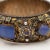 1900 - 1909 1900 - 1909 Antique Hungarian Silver Vermeil Enamel Chalcedony Seed Pearl Bangle For Sale - Image 5 of 10