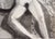 Contemporary Nude Woman on Striped Chair #2 in Charcoal and Gouache on Paper by Katherine Kallick For Sale - Image 3 of 6