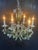 Vintage Tole Six-Arm Chandelier With Roses & Leaves For Sale - Image 11 of 16