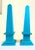 Pair of Hand-Painted Solid Wood Decorative Obelisks – Vibrant Turquoise Color For Sale - Image 14 of 15