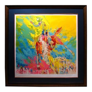 Vintage Leroy Neiman Bucking Bronco Horse Hand Signed Fine Art Serigraph