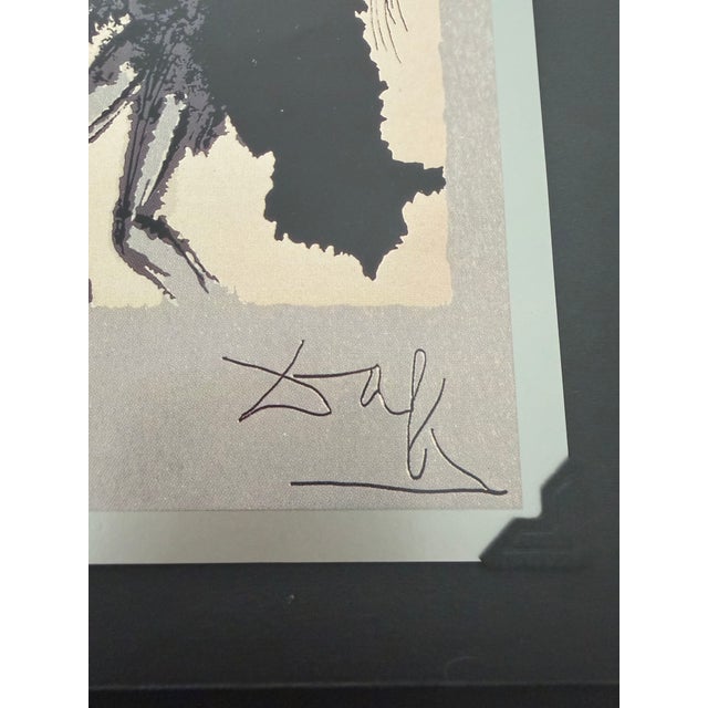 Salvador Dalí Salvador Dalí – "The Insurer" (El Asegurador) Rare 1971 .925 Sterling Silver Plated Serigraph Professions of Man Suite | Custom Gallery Framed For Sale - Image 4 of 9