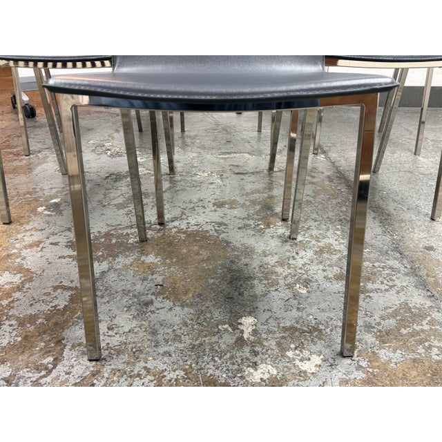 Cb2 Phoenix Carbon Gray Dining Chairs, Set of Six For Sale - Image 10 of 12