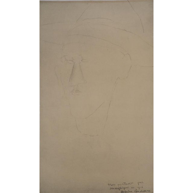 After Amedeo Modigliani, Portrait de Blaise Cendrars, 1959, Lithograph For Sale - Image 6 of 6