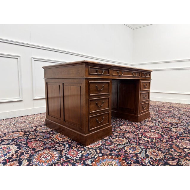 English Desk with Green Inlay For Sale - Image 5 of 18