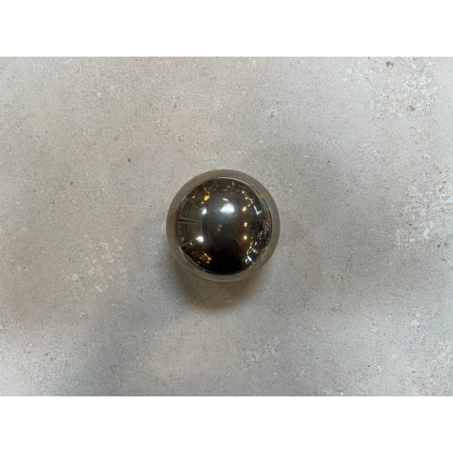 Metal Vintage Italian Decorative Sphere Object, 1980s For Sale - Image 7 of 8