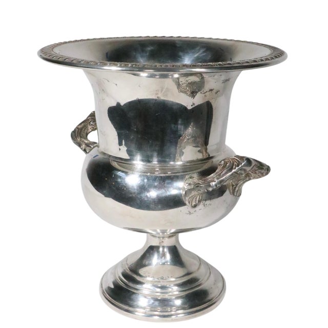 Mid 20th Century Silver Plated Champagne Bucket Wine Cooler For Sale - Image 13 of 14