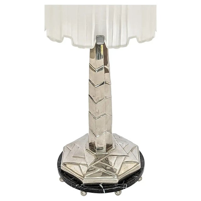 Marius-Ernest Sabino 1930s French Art Deco Table Lamp Signed by Sabino For Sale - Image 4 of 7