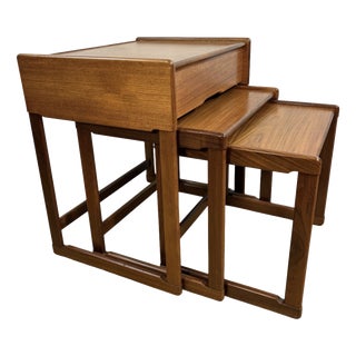 Vintage British Teak Nest of Tables from G-Plan, 1960s, Set of 3 For Sale