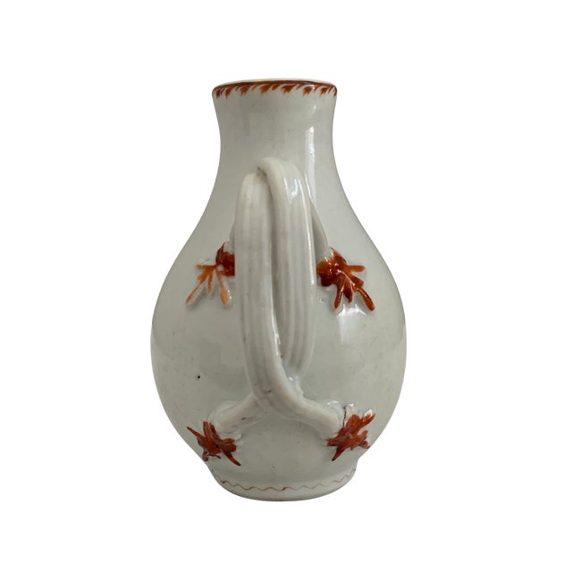Late 18th Century Chinese Export Porcelain Cream Jug With Applied Floral Decoration For Sale - Image 4 of 16