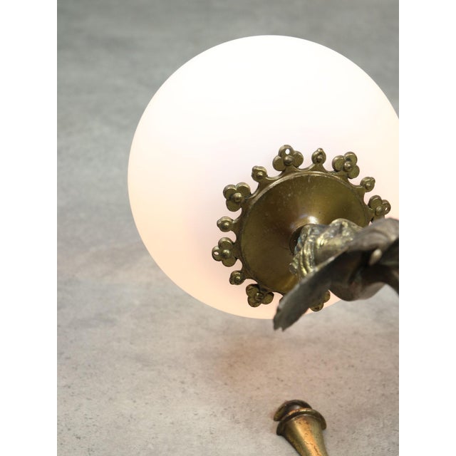 Italian Figural Brass Wall Lamp, Set of 2 For Sale - Image 12 of 15