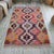 Mid-Century Modern Handmade Turkish Kilim Rug Diamond Pattern Area Rug - 3'7" X 4'10" For Sale - Image 3 of 13