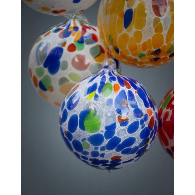 Blue Murano Glass Christmas Ornaments from Ribes the Art of Glass, 2004, Set of 6 For Sale - Image 8 of 15