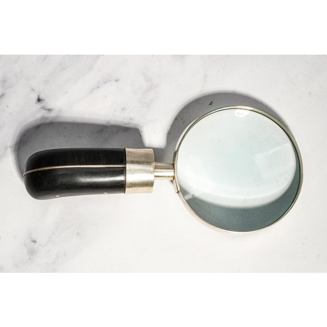 Rare Vintage Ralph Lauren Home Sterling Silver Wood Magnifying Glass Luxury Desk Accessory Home Office Decor For Sale - Image 12 of 13