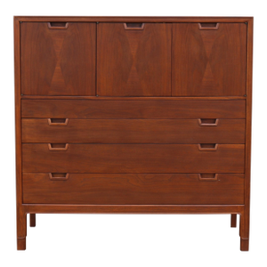 John Stuart for Mt. Airy “Janus Collection” Mid-Century Walnut Highboy Dresser, C. 1970s