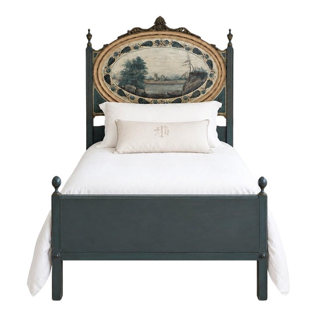 19th Century Dutch Neoclassical Louis XVI Painted Bed For Sale