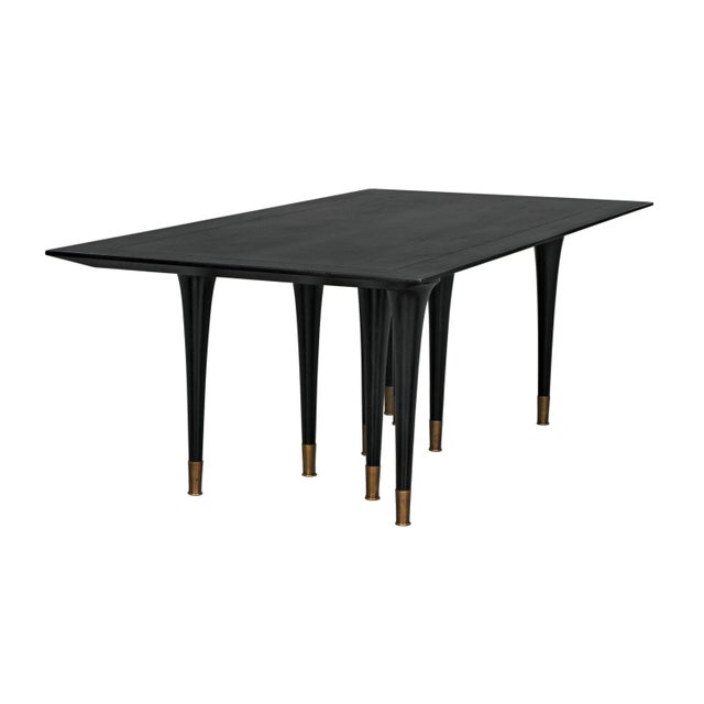 NOIR Romeo Dining Table, Hand Rubbed Black For Sale In Los Angeles - Image 6 of 10