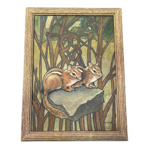 Contemporary Original Chipmunk Painting by Stephen Heigh “Chippendale”