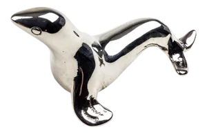Silver Plate Animalia Seal Figurine Spoon-Rest Ring Holder