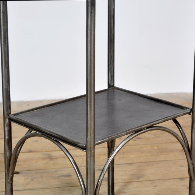 Metal Iron Bedside Table, 1910s For Sale - Image 7 of 8