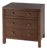 Nora 25 in. W Rectangular Wood 3 Drawer Nightstand, Walnut For Sale