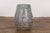 An artisan Prem Collection ceramic planter with nice rounded shape, black ground, white and grey blue splatter and grey...
