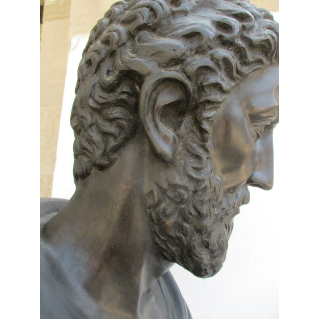 Metal Mid-Century Roman Emperor Marcus Aurelius Bronze For Sale - Image 7 of 13