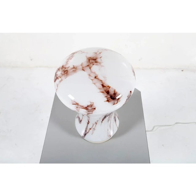 1970s Opaline Mushroom Table Lamp by Ivan Jakes for Osvetlovcici Sklo, 1970s For Sale - Image 5 of 8
