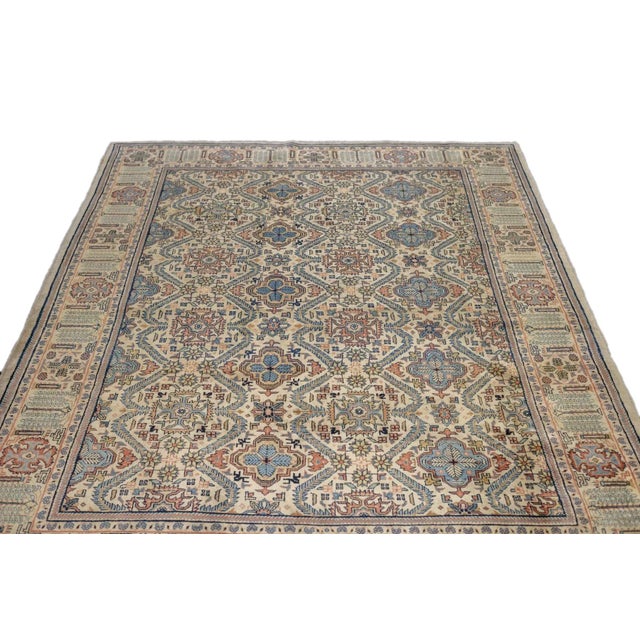 Fine Antique Persian Sarouk Rug 6'2'' X 8'7'' For Sale - Image 9 of 12