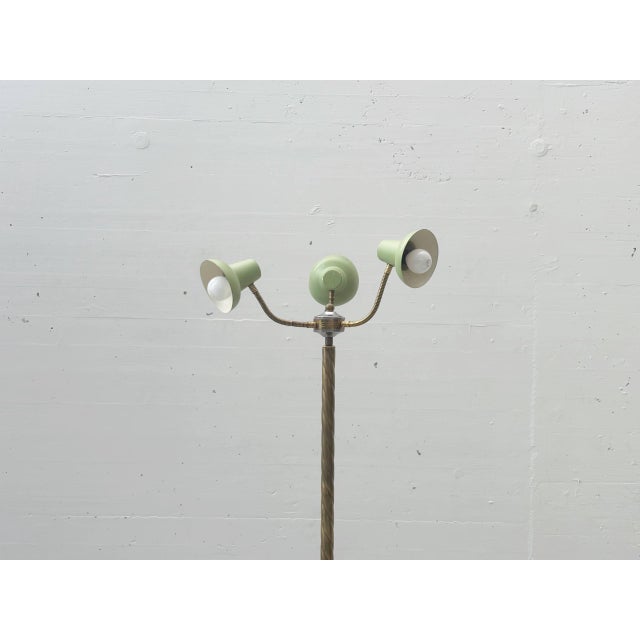Vintage Three-Light Brass Floor Lamp, 1950s For Sale - Image 16 of 18