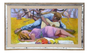 Anton Refregier, Picnic, Oil on Masonite