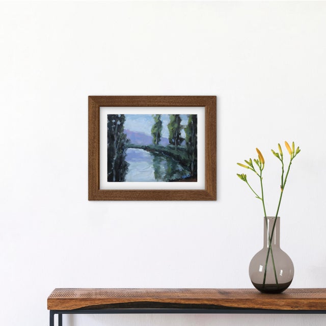 Minimalist Expressionist Landscape (Original Oil Painting) For Sale - Image 4 of 8