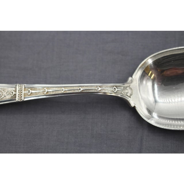 Late 19th Century American "Cupid" Pattern Sterling Silver Serving Spoon For Sale - Image 4 of 8