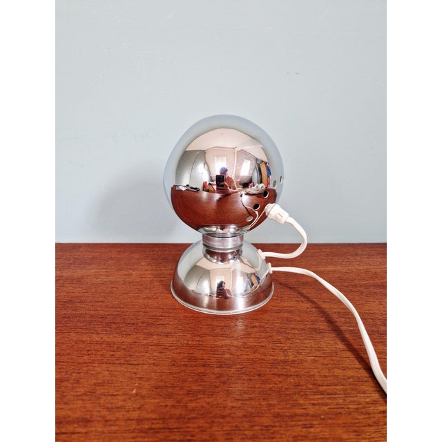 Vintage Eyeball Lamp in Chromed Metal by Goffredo Reggiani for Reggiani, 1970 For Sale - Image 12 of 13