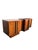 Clean pair of mid century modern walnut nightstands, made in Canada. Strong lines, great proportions, and beautiful...