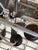 Late 20th Century Vintage 12-Light Tole Palm Leaf Chandelier With Sculptural White Arms For Sale - Image 5 of 12