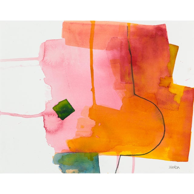 Xanda McCagg Contemporary Abstract Watercolor and Pencil on Paper "Embrace 14" by Xanda McCagg For Sale - Image 4 of 4