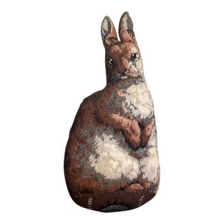 Bunny Rabbit Antique Toy Pillow For Sale